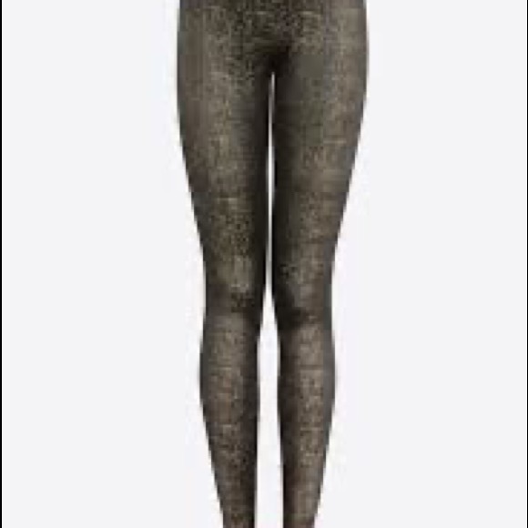 Spanx black and gold velvet shiny leggings NWT size s holidays Christmas nye - Picture 4 of 12